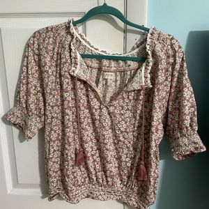 Lucky Brand Pink Floral Top